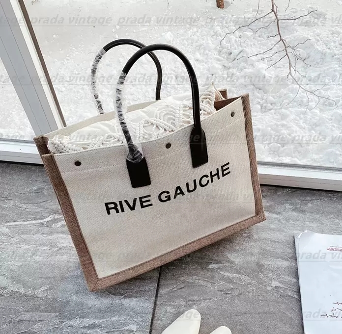 Top Ladies Handbags Rive Gauche Tote Shopping Bag Tote Bag High Quality Fashion Linen Large Beach Bag Luxury Designer Travel Crossbody Shoulder Purse Wallet, No bag
Top Ladies Handbags Rive Gauche Tote Shopping Bag Tote Bag High Quality Fashion Linen Large Beach Bag Luxury Designer Travel Crossbody Shoulder Purse Wallet, No bag