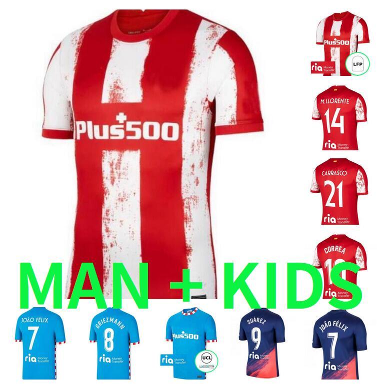 (With VAT) Atletico soccer jerseys SUAREZ Madrid 21 22 JOAO FELIX M LLORENTE KOKE SAUL CARRASCO CORREA camiseta LEMAR football shirts Mens JOÃO FÉLIX Jersey Kids Kit
(With VAT) Atletico soccer jerseys SUAREZ Madrid 21 22 JOAO FELIX M LLORENTE KOKE SAUL CARRASCO CORREA camiseta LEMAR football shirts Mens JOÃO FÉLIX Jersey Kids Kit