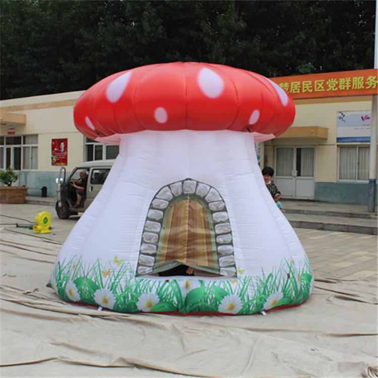 Outdoor Advertising Giant Inflatable Balloon Mushroom Tent With Blower For Nightclub Decoartion Or Wedding Decor