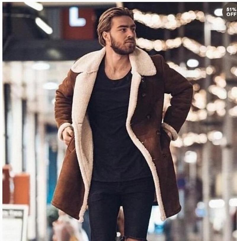Men's Clothing 2021 European American Fall/winter Style Casual Fashion Fleece Warm Jacket Jackets