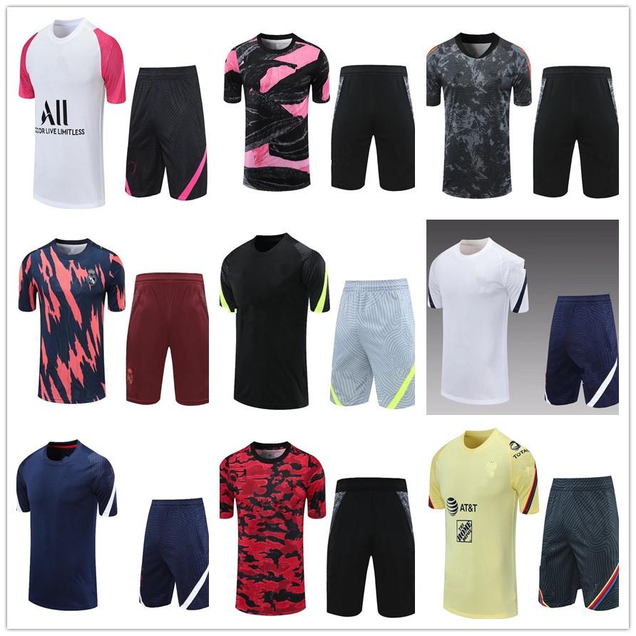2021 Men Short sleeve tracksuit soccer training suit t-shirt shorts football uniform set, Black;yellow
2021 Men Short sleeve tracksuit soccer training suit t-shirt shorts football uniform set, Black;yellow