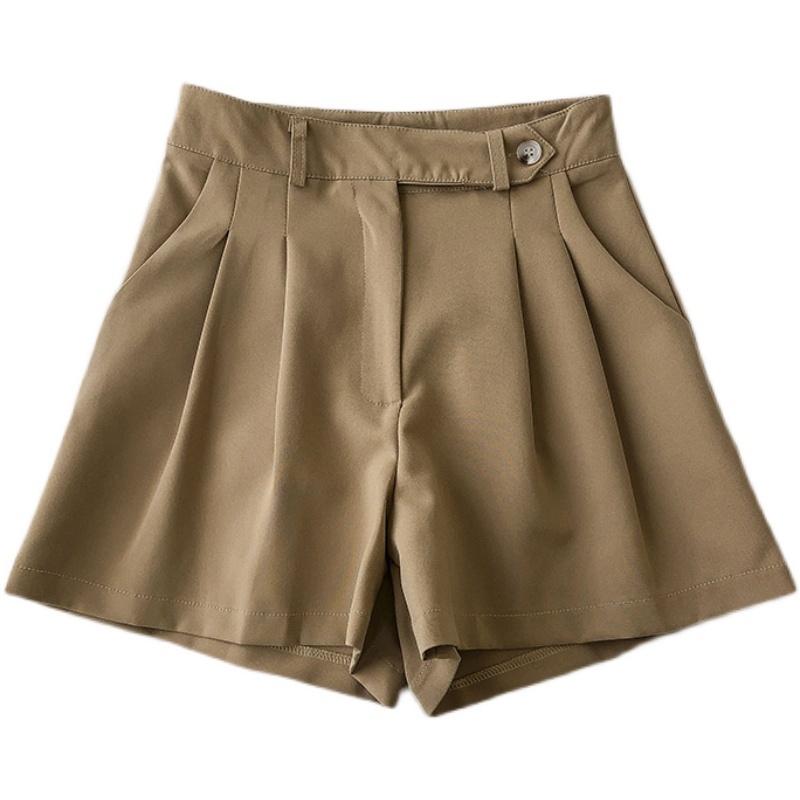 Kimutomo Casual Shorts Women Summer Fashion Korean Ins Style Female High Waist Solid All-matching Bottoms Outwear Elegant 210521