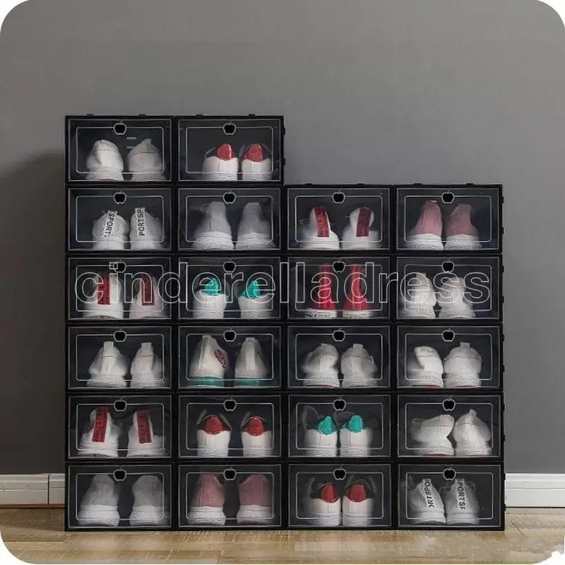 Thicken Plastic Shoe Boxes Clear Dustproof Shoe Storage Box Transparent Flip Candy Color Stackable Shoes Organizer Boxes Wholesale 0269Pack, As the picture
Thicken Plastic Shoe Boxes Clear Dustproof Shoe Storage Box Transparent Flip Candy Color Stackable Shoes Organizer Boxes Wholesale 0269Pack, As the picture