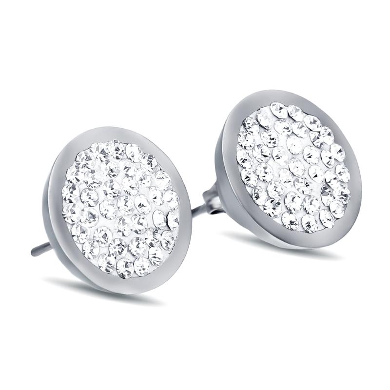 Stud Fashion Good CZ Crystal Stainless Steel Earrings For Women, Golden;silver
Stud Fashion Good CZ Crystal Stainless Steel Earrings For Women, Golden;silver