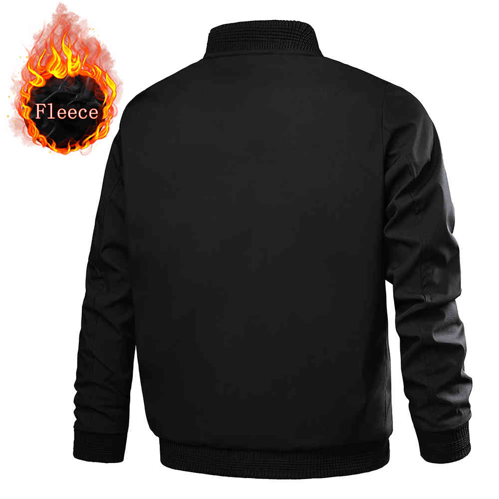 Style Men's Bomber Zipper Jacket Winter Male Fleece Warm Coats Casual Streetwear Hip Hop Slim Fit Pilot Jackets Clothing 210518