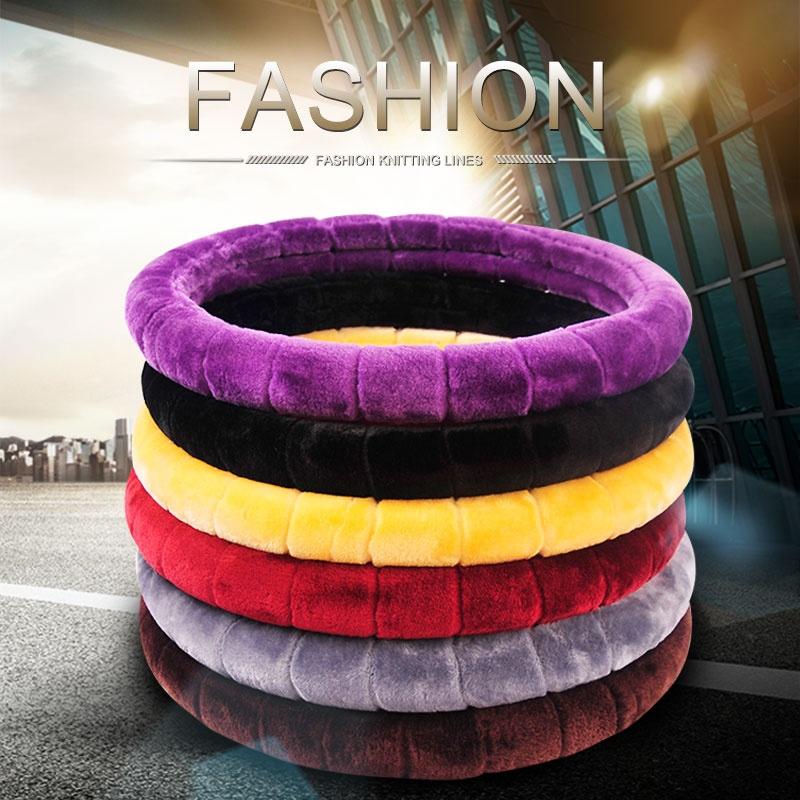 Steering Wheel Covers Universal 37-39cm Car Cover Protector Soft Warm Plush For Winter Interior
Steering Wheel Covers Universal 37-39cm Car Cover Protector Soft Warm Plush For Winter Interior
