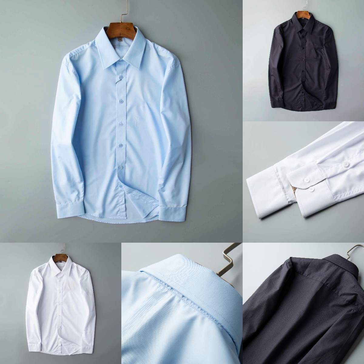 2021 Designers Mens Dress Shirts Business Fashion Casual Long Sleeve Shirt Brands Men Spring Slim Fit chemises de marque pour hommes Clothing, White
2021 Designers Mens Dress Shirts Business Fashion Casual Long Sleeve Shirt Brands Men Spring Slim Fit chemises de marque pour hommes Clothing, White