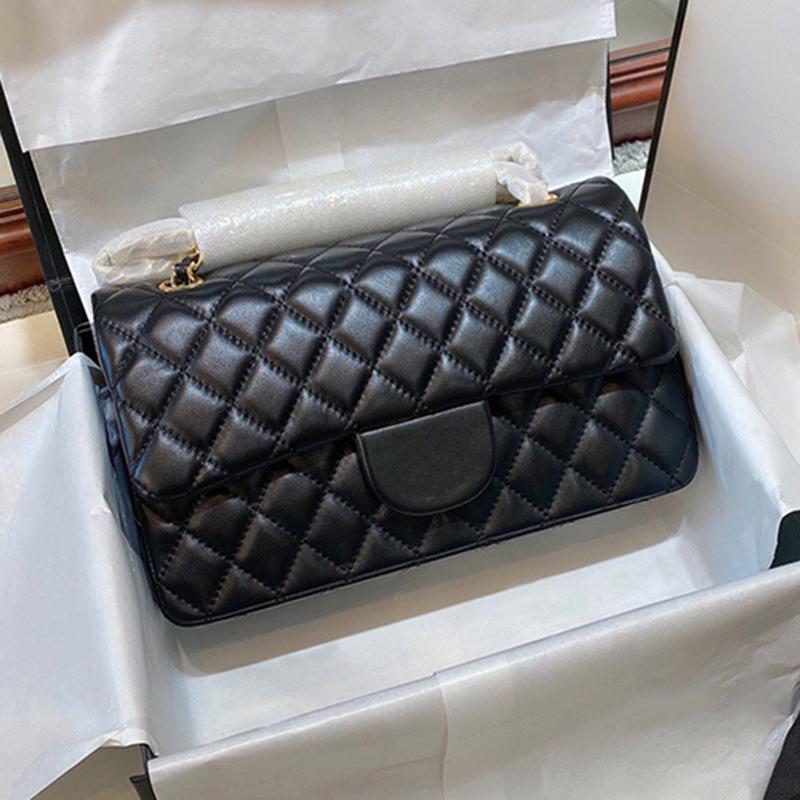 High quality classic fashion lambskin shoulder bag designer luxury women wallet gold and silver chain