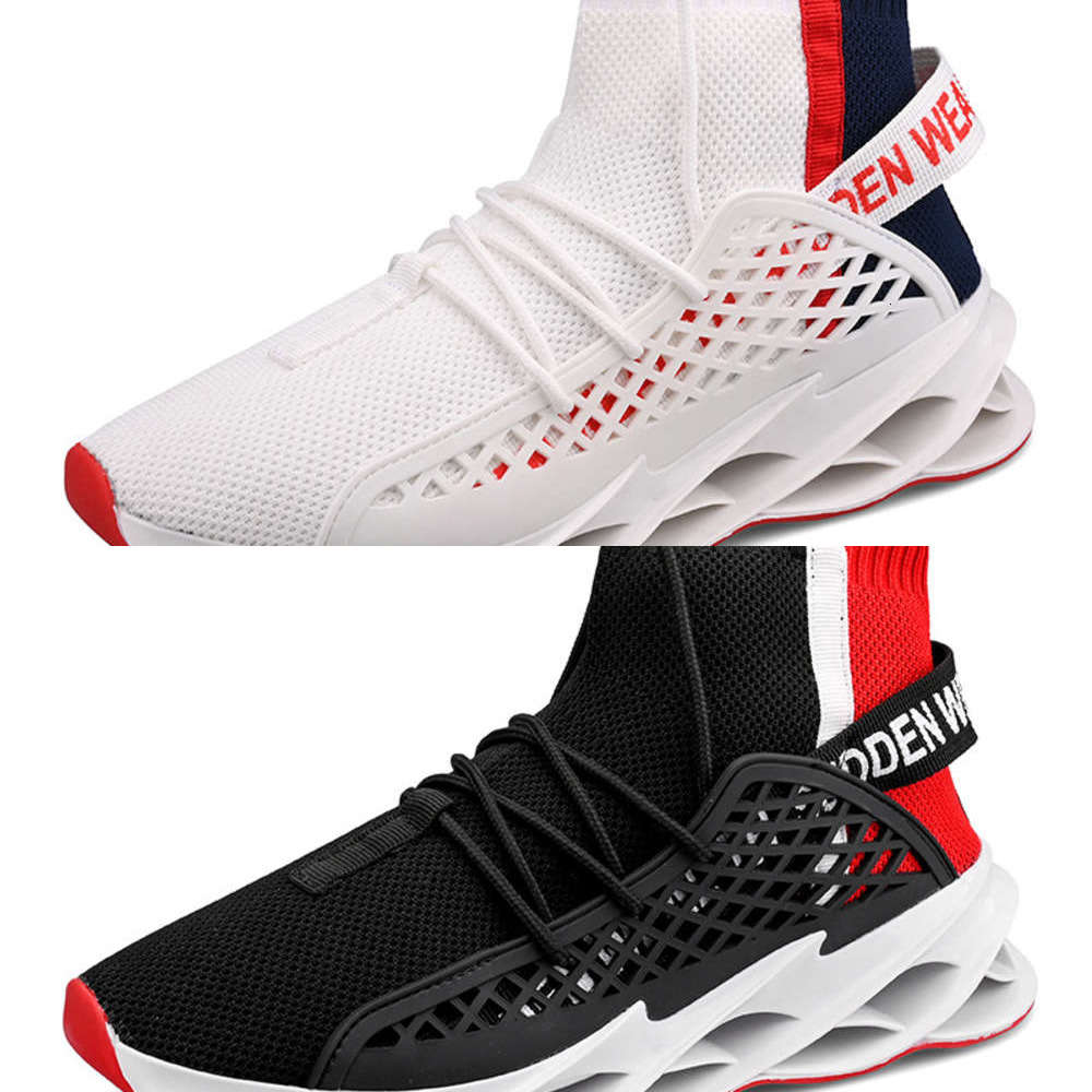 T9TE Casual shoes Fashion blade breathable mesh sock sports versatile student fitness high top lace up anti slip shoes 2KLZ L9I7 L9I7 050A, Bai hong
T9TE Casual shoes Fashion blade breathable mesh sock sports versatile student fitness high top lace up anti slip shoes 2KLZ L9I7 L9I7 050A, Bai hong