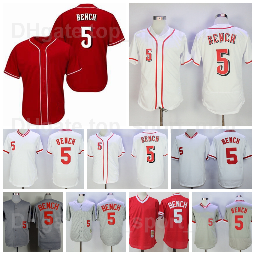 Retror 1969 1975 1976 1990 Vintage Baseball 5 Johnny Bench Jersey Men Pullover Stitched Flexbase Cool Base Team Red White Black Grey Camo
Retror 1969 1975 1976 1990 Vintage Baseball 5 Johnny Bench Jersey Men Pullover Stitched Flexbase Cool Base Team Red White Black Grey Camo