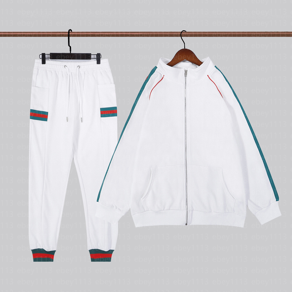 mens tracksuit classic Sports suit designer zipper Jackets Spring Autumn Hooded Tracksuits italy fashion Two piece set causal Stitched suit, White
mens tracksuit classic Sports suit designer zipper Jackets Spring Autumn Hooded Tracksuits italy fashion Two piece set causal Stitched suit, White