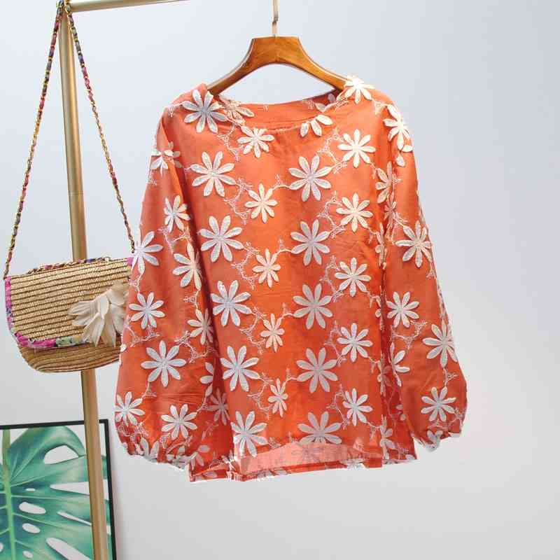 VANOVICH Summer Korean Style Women Blouses and Tops Embroidery Wild Casual Ladies V-neck Short Sleeve 210615, Red
VANOVICH Summer Korean Style Women Blouses and Tops Embroidery Wild Casual Ladies V-neck Short Sleeve 210615, Red