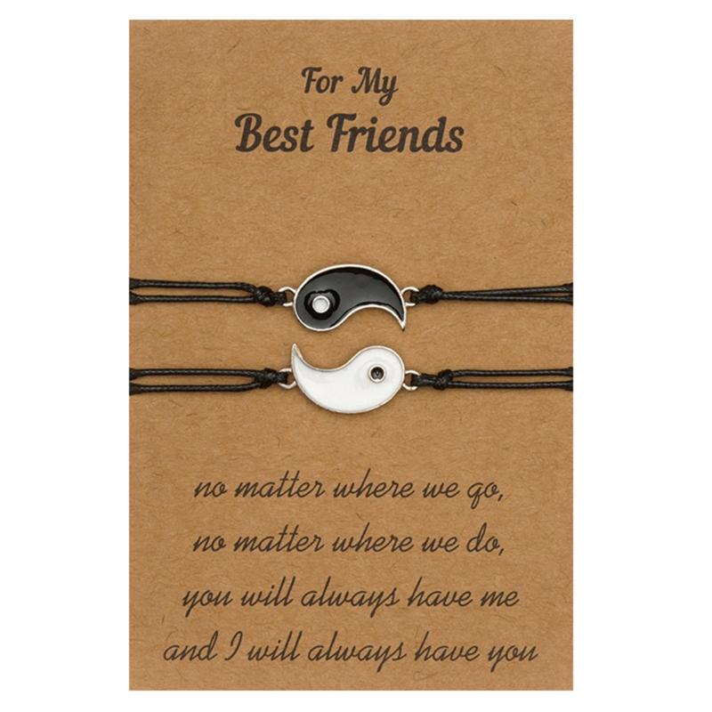 Charm Bracelets 50LE 2 Matching Yin Yang Adjustable Cord Bracelet For Friendship Relationship Boyfriend Girlfriend Friend, Golden;silver
Charm Bracelets 50LE 2 Matching Yin Yang Adjustable Cord Bracelet For Friendship Relationship Boyfriend Girlfriend Friend, Golden;silver