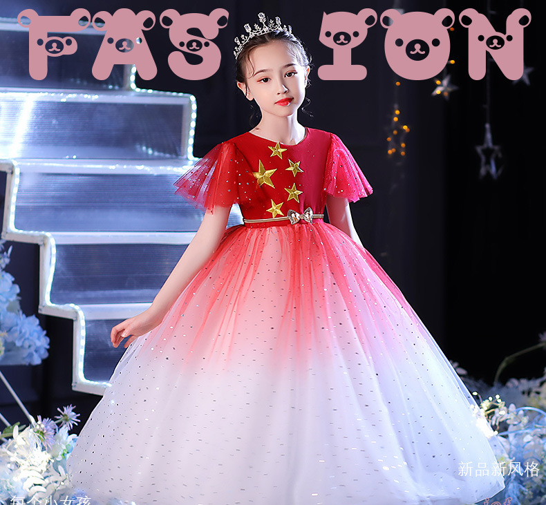 2021 Cute Flower Girl Dresses white red Appliqued Beaded Feather Girl Pageant Gown Cascading Ruffle Sweep Train Custom Made Birthday Gowns