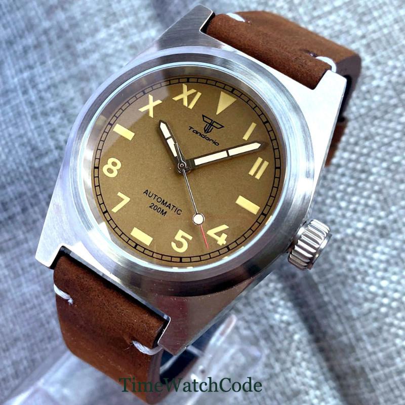 Wristwatches 200m Waterproof Mechanical Automatic Mens Watch 38mm NH35A/PT5000 Sapphire Glass Leather Strap 316L Brushed Case Tandorio, B sterile
Wristwatches 200m Waterproof Mechanical Automatic Mens Watch 38mm NH35A/PT5000 Sapphire Glass Leather Strap 316L Brushed Case Tandorio, B sterile