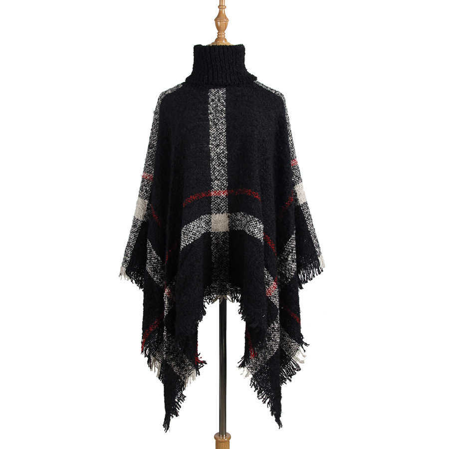 Womens Autumn Winter Turtleneck Sweater Loose Knitted Pullover Bat Sleeve Oversize Striped Casual Sweaters Pull Femme Hiver 210604
