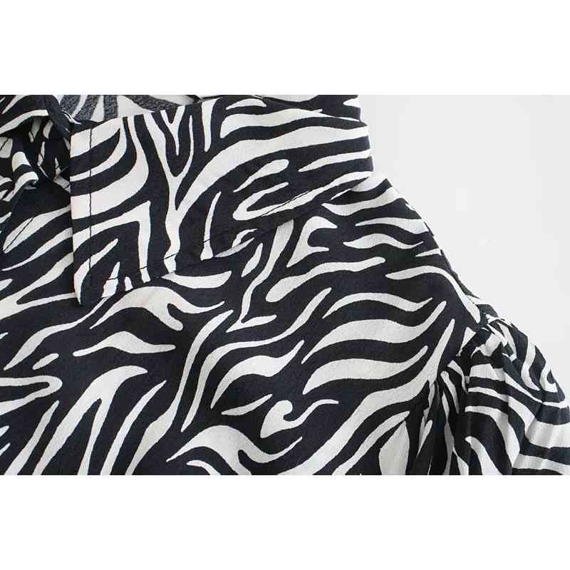 fashion animal striped women long dresses summer print belt ladies casual female knee-length slim girls 210430