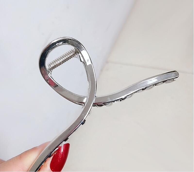 2021 Fashion Women Girls Big Hair Claw Hairpin Simple Geometric Metal Crab Clamp Hairgrip Clip Headwear Jewelry 5PCS