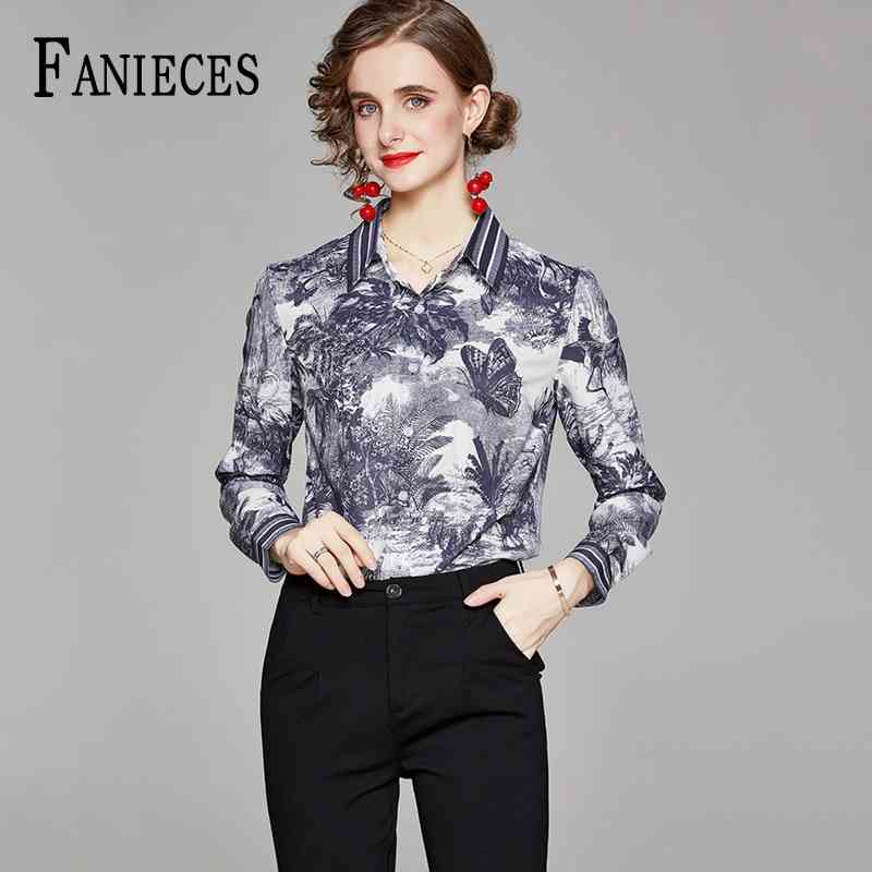 Spring Summer Fall Fashion Runway Vintage Gray Print Blusas Women Ladies Party OL Casual Tops Shirts Blouse blusas de mujer 210520, Blue
Spring Summer Fall Fashion Runway Vintage Gray Print Blusas Women Ladies Party OL Casual Tops Shirts Blouse blusas de mujer 210520, Blue