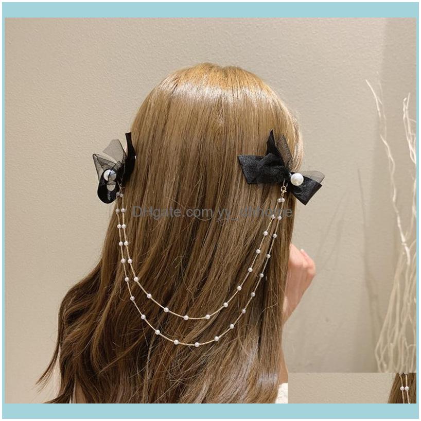 Jewelry Jewelrypersonality Ladies Bowknot Pearl Hairpin Chain Can Take Off Fashion Boutique Headdress Gift Hair Clips & Barrettes Drop Deliv
Jewelry Jewelrypersonality Ladies Bowknot Pearl Hairpin Chain Can Take Off Fashion Boutique Headdress Gift Hair Clips & Barrettes Drop Deliv