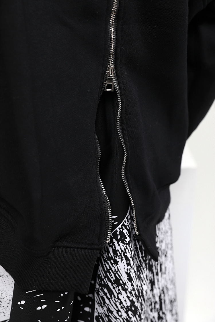 Nomikuma Fleece Hooded Sweatshirt Casual Back Zipper Split Women Jumper Autumn Winter Korean Long Sleeve Hoodies Top 6D537 210427