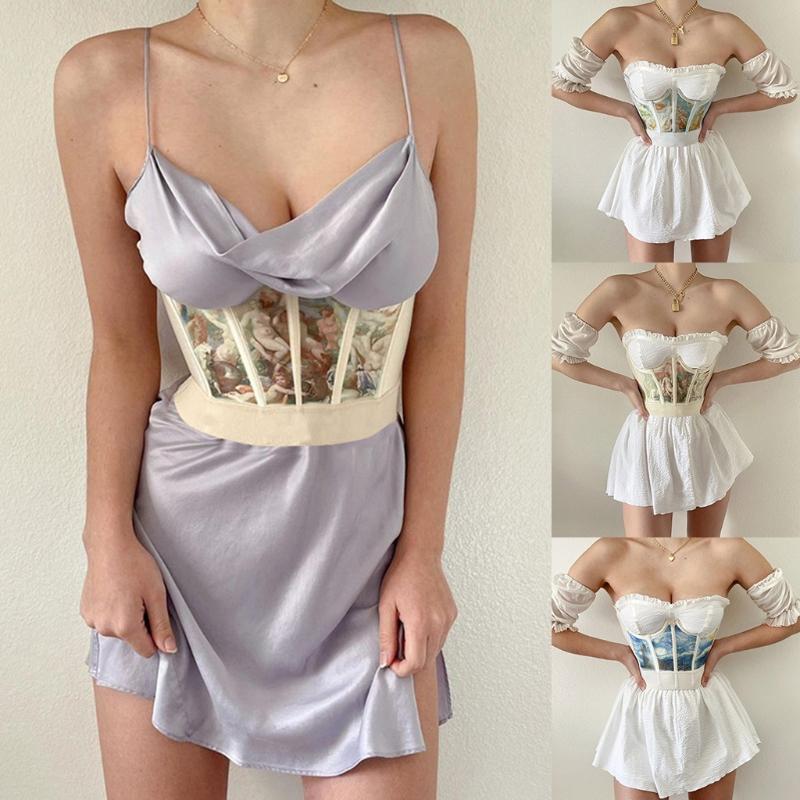 Belts Women Vintage Angel Print Corset Wrap Girdle Boned Waist Shaper Underbust Bustier Cincher Elastic Slim Belt Shapewear, Black;brown
Belts Women Vintage Angel Print Corset Wrap Girdle Boned Waist Shaper Underbust Bustier Cincher Elastic Slim Belt Shapewear, Black;brown