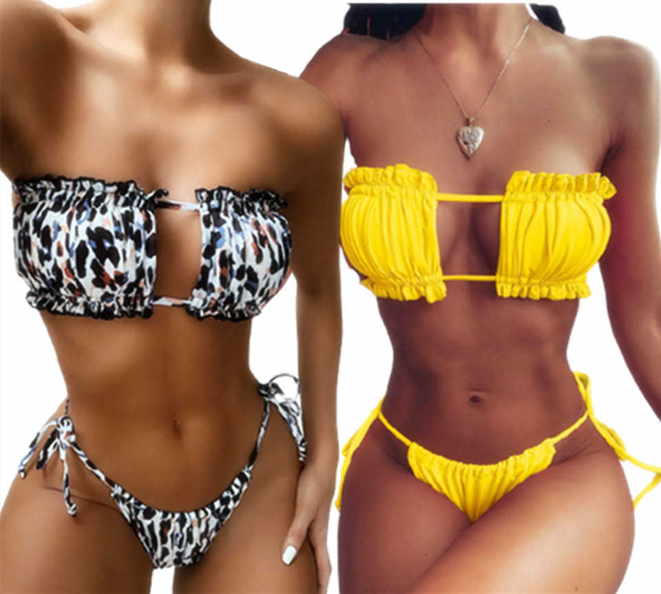 Leopard Bikinis Set For Women Swimsuit Summer Beach Wear Brazilian Biquinis Feamle Bathing Suits Sexy Bikini Swimwear 210611