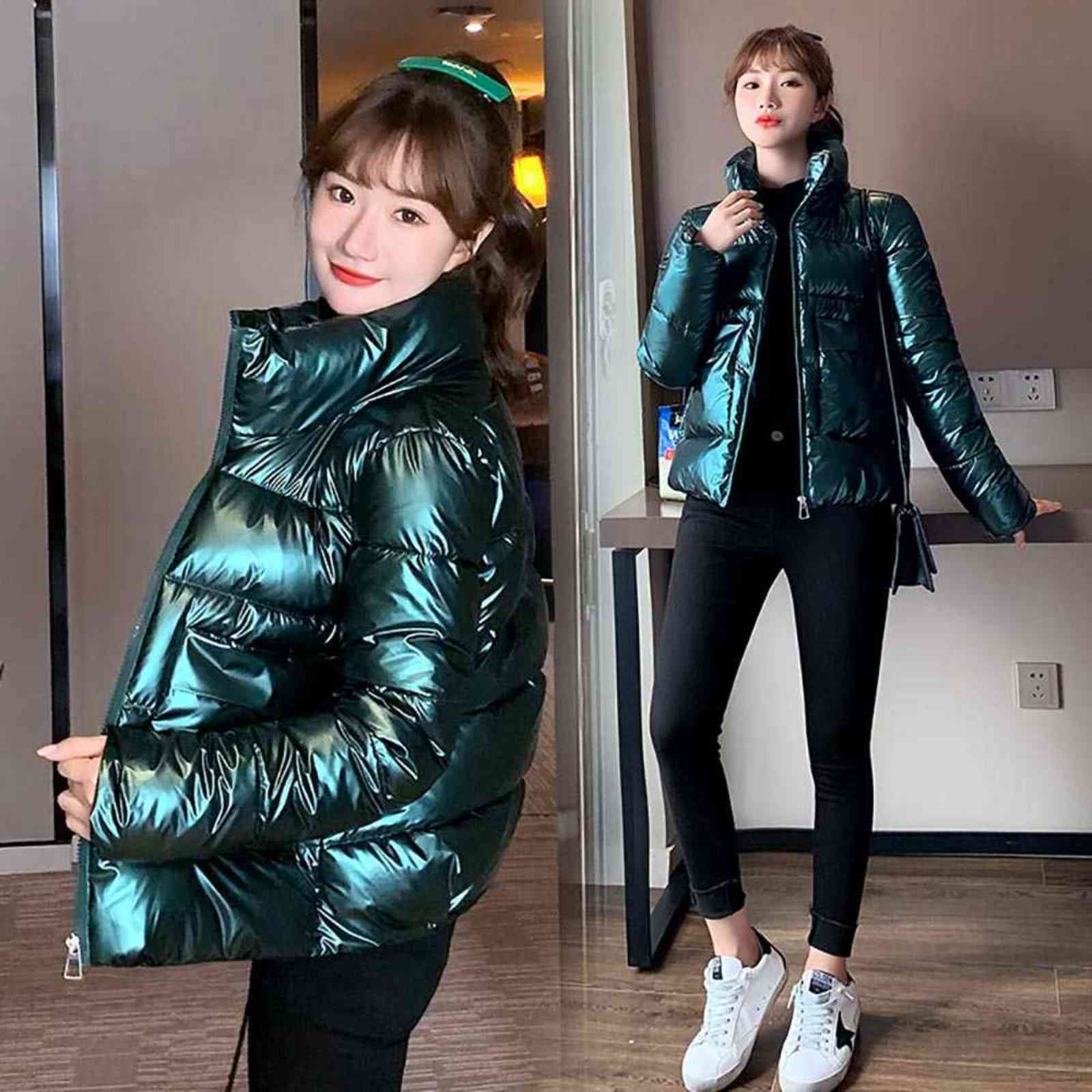 Vielleicht Women Winter Jacket Parkas Fashion Youth Slim Stand Collar Casual Street Warm Autumn Winter Coat Female 211130