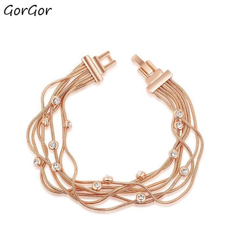 Charm Bracelets GorGor Women Alloy Material Multilayer Wire Rose Gold Plated Mosaic Crystal Creative Birthday Jewelry 2060007750, Golden;silver
Charm Bracelets GorGor Women Alloy Material Multilayer Wire Rose Gold Plated Mosaic Crystal Creative Birthday Jewelry 2060007750, Golden;silver