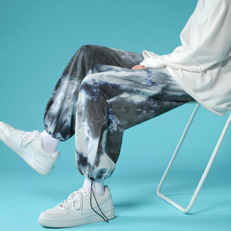 Men's Pants Men Hip Hop Black Cargo Joggers Sweatpants Overalls Printed Streetwear Harem Women Fashions Trousers