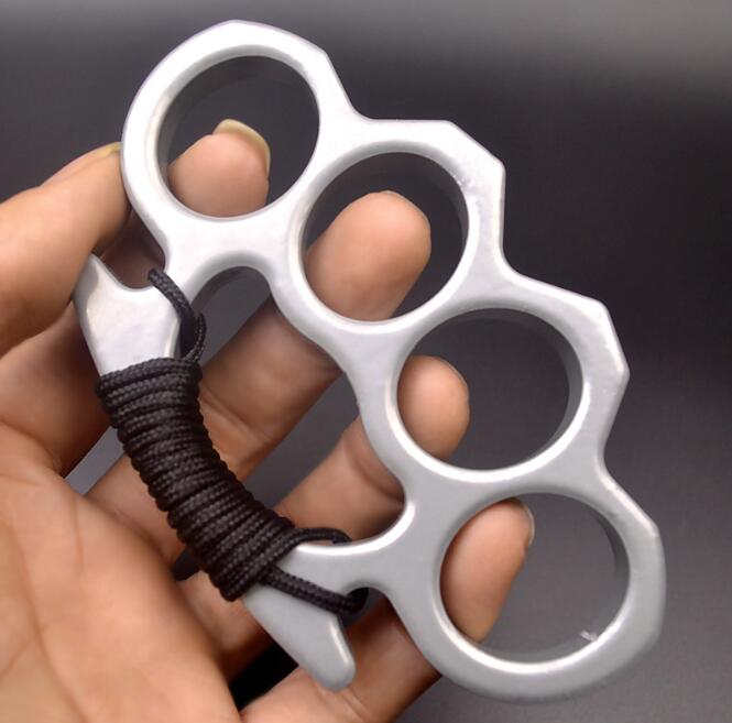Weight About 74g Silver Black Metal knuckle duster four finger self defense weapon equipment clasp safety men's and women's Bracelet Fitness EDC pocket tool
Weight About 74g Silver Black Metal knuckle duster four finger self defense weapon equipment clasp safety men's and women's Bracelet Fitness EDC pocket tool