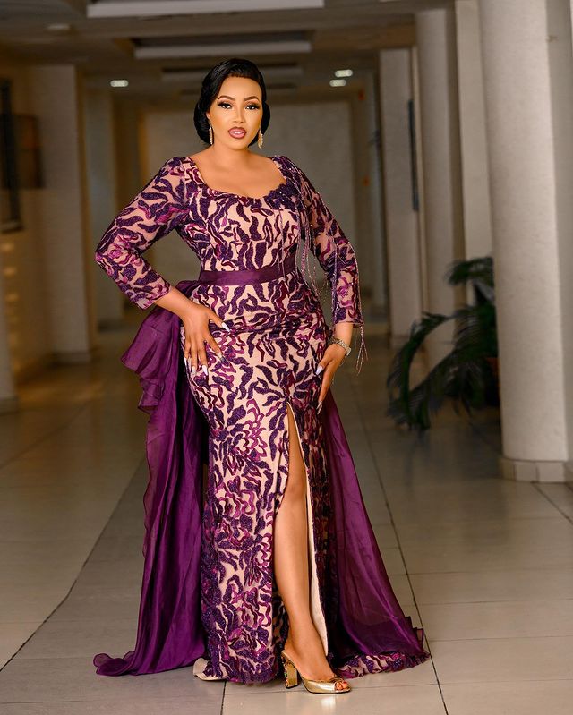 2021 Plus Size Arabic Aso Ebi Purple Mermaid Sexy Prom Dresses Beaded Sequined High Split Evening Formal Party Second Reception Gowns Dress ZJ754