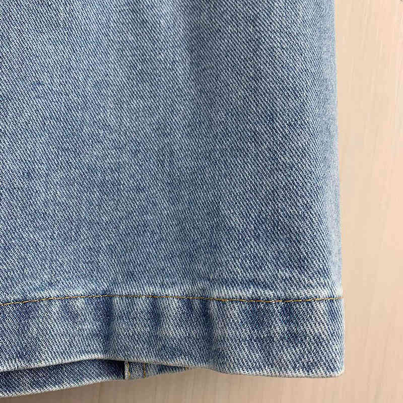 Denim Patchwork Pocket Skirt For Women High Waist Asymmetrical Irregular Hem Streetwear Skirts Female Fashion 210521