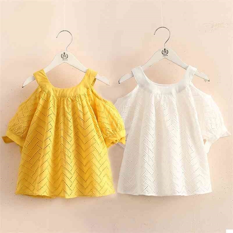 Summer 2-10 Years Old Children Cotton Solid Color Off Shoulder Strapless Hollow Out Wave Little Sexy Kids Girl Dress Blouse 210701, White
Summer 2-10 Years Old Children Cotton Solid Color Off Shoulder Strapless Hollow Out Wave Little Sexy Kids Girl Dress Blouse 210701, White