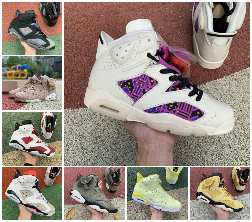 Top Quality Mens Travis British Khaki 6 6s Basketball Shoes Electric Green Quai54 Sail Black Infrared White Jumpman Carmine Tinker Flight Nostalgia Sport Sneakers, Box
Top Quality Mens Travis British Khaki 6 6s Basketball Shoes Electric Green Quai54 Sail Black Infrared White Jumpman Carmine Tinker Flight Nostalgia Sport Sneakers, Box