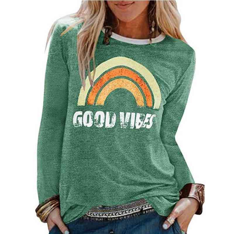 Women T-Shirt Spring Long Sleeve Tops Tee You Are My Sunshine Rainbow Print O-Neck Female Harajuku T Shirt Ladies 210603, Gray
Women T-Shirt Spring Long Sleeve Tops Tee You Are My Sunshine Rainbow Print O-Neck Female Harajuku T Shirt Ladies 210603, Gray