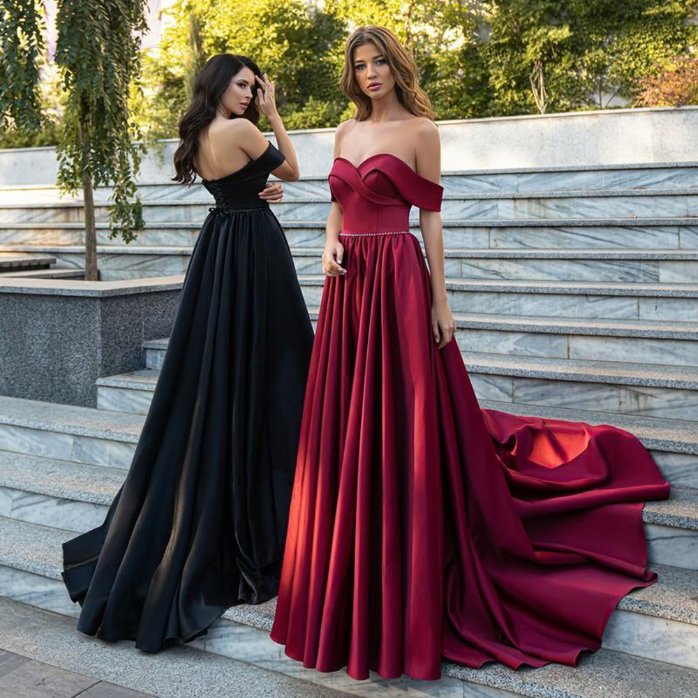Elegant Burgundy/Black A-Line Satin Evening Dress Off The Shoulder Sweetheart Long Prom Formal Gown Arabic Dubai Celebrity Wear Robe De Soiree Vestidos Longo, Champagne
Elegant Burgundy/Black A-Line Satin Evening Dress Off The Shoulder Sweetheart Long Prom Formal Gown Arabic Dubai Celebrity Wear Robe De Soiree Vestidos Longo, Champagne