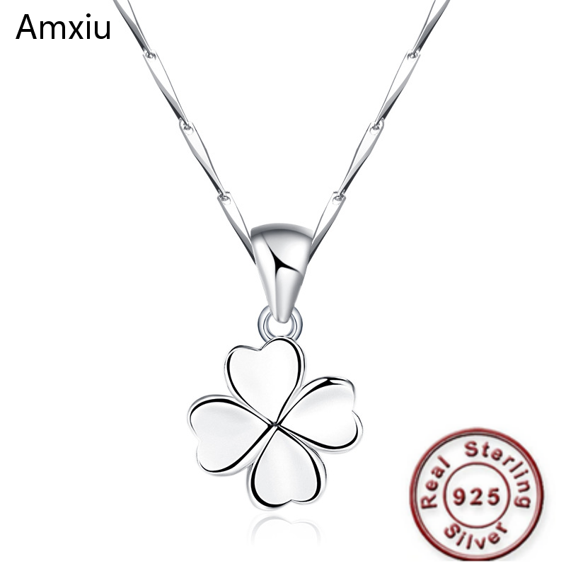 Chains Amxiu S925 Sterling Silver Glossy Plain Four-leaf Clover Jewelry Necklace Simple And Fashion For Party Or Birthday Gift
Chains Amxiu S925 Sterling Silver Glossy Plain Four-leaf Clover Jewelry Necklace Simple And Fashion For Party Or Birthday Gift