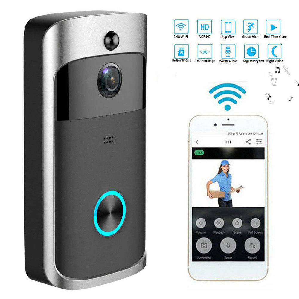 Wifi doorbell Camera Smart WI-FI Video Intercom Door Bell Call For Apartments IR Alarm Wireless color lens Security