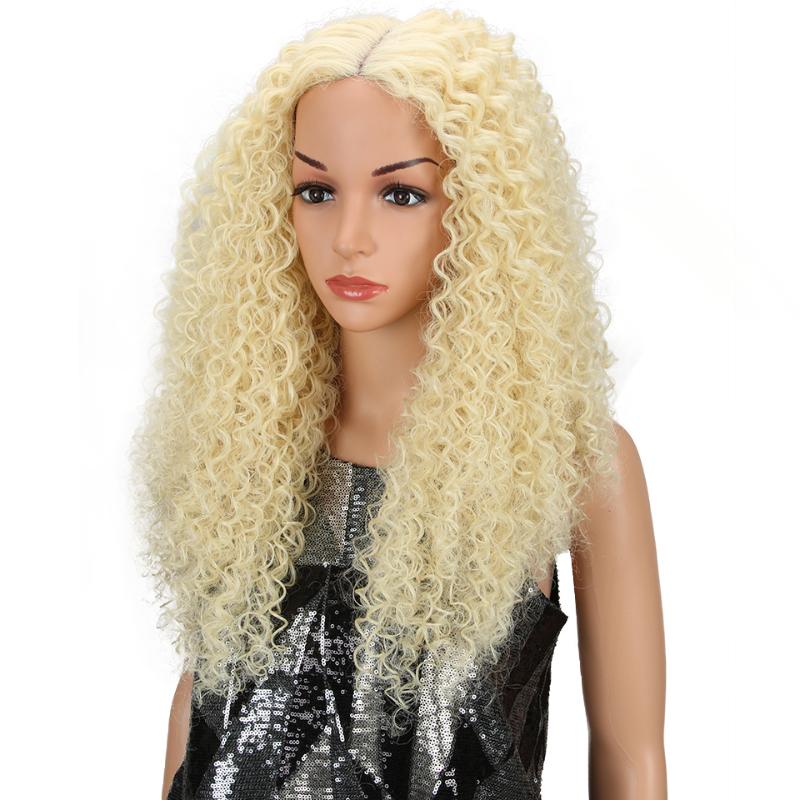 Synthetic Wigs Wig Afro Kinky Curly Hair For Black Women 26 Inch Ombre Blonde Natural Cosplay Classic Plus
