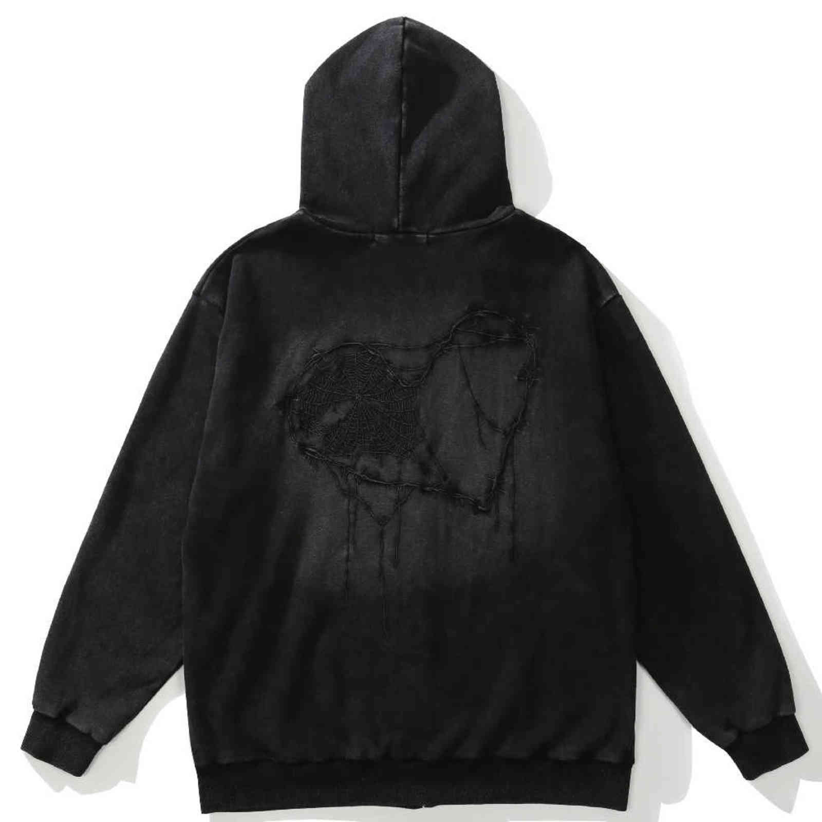 Men Women Hoodie Sweatshirt Hip Hop Streetwear letter embroidery Pullover Harajuku Cotton Casual Washed Hooded Hoodie 211108