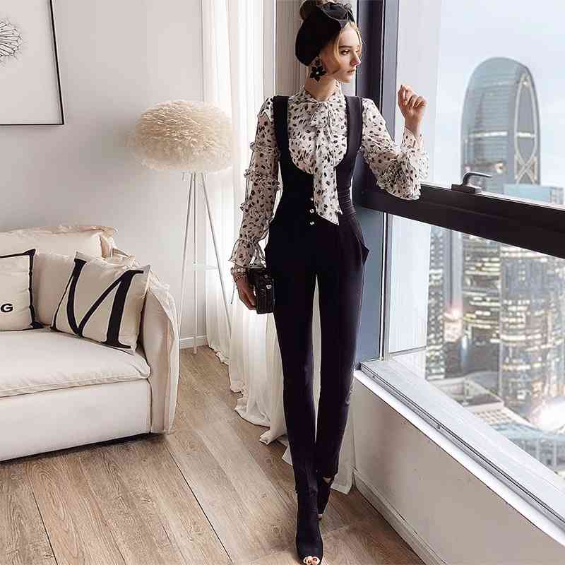 Dabuwawa Casual High Waist Jumpsuit Women Solid Single Breasted Overalls Office Lady Spring Jumpsuits Female DO1AJP007 210520