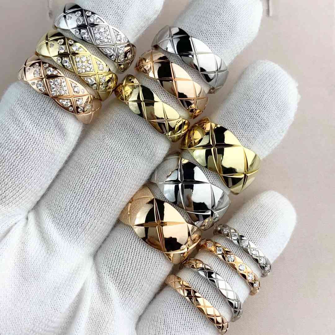 Cutting Grain Rose Gold&Gold&Silver Color Stainless Steel Rings