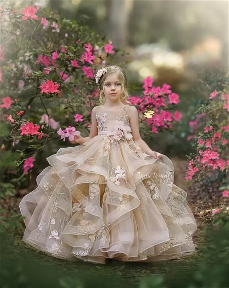 Cute Flower Girl Dresses For Wedding Jewel Neck Full Lace Appliques Tiered Skirts Girls Pageant Dress A Line Kids Birthday Gowns CG001, White
Cute Flower Girl Dresses For Wedding Jewel Neck Full Lace Appliques Tiered Skirts Girls Pageant Dress A Line Kids Birthday Gowns CG001, White