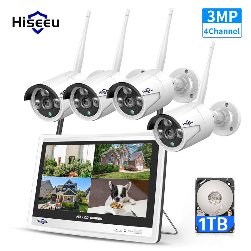Wireless Camera Kits Security System, 4CH NVR +4pcs 3MP Outdoor Cameras With Night Vision Motion Detection 1TB Hard Drive
Wireless Camera Kits Security System, 4CH NVR +4pcs 3MP Outdoor Cameras With Night Vision Motion Detection 1TB Hard Drive