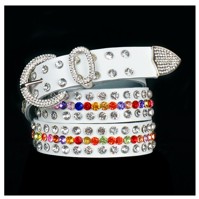 Designer belts 2023 Western Colourful Leather Round Rhinestone Buckle Thin Fashion Jeans Sknny Women Belt
Designer belts 2023 Western Colourful Leather Round Rhinestone Buckle Thin Fashion Jeans Sknny Women Belt