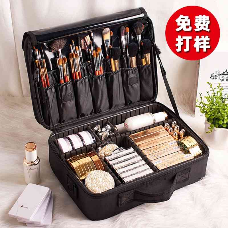 Portable clapboard bag multifunctional portable cosmetic case large double layer embroidery nail enhancement toolbox, Black a mini 2 layers
Portable clapboard bag multifunctional portable cosmetic case large double layer embroidery nail enhancement toolbox, Black a mini 2 layers