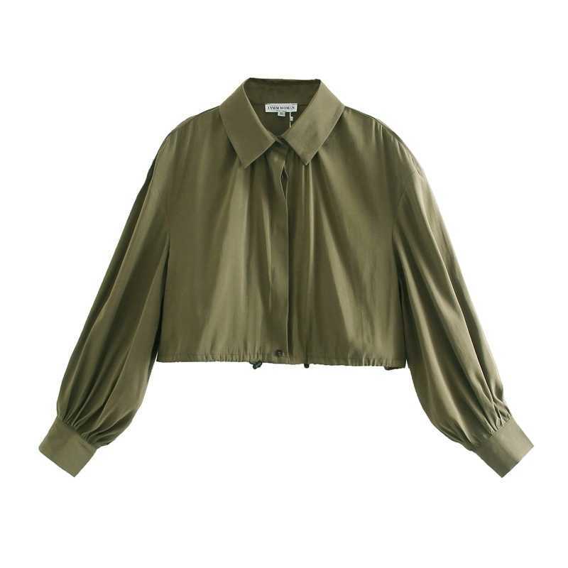 Casual Spring Women's Puff Sleeve Loose Blouse Plus Size Vertical Shirt Cotton Tops For Lady 210525, Army green
Casual Spring Women's Puff Sleeve Loose Blouse Plus Size Vertical Shirt Cotton Tops For Lady 210525, Army green