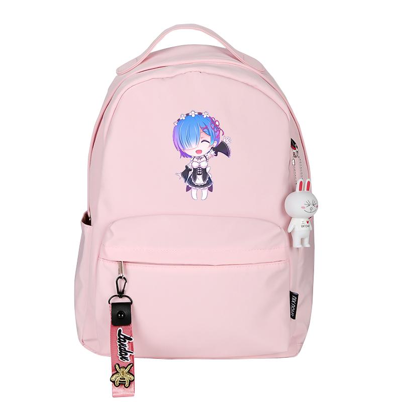 Backpack Re:Life In A Different World From Zero Rem Ram Women Cute Mochila Feminina Nylon School Bag Pink Daypack Travel Rugzak
Backpack Re:Life In A Different World From Zero Rem Ram Women Cute Mochila Feminina Nylon School Bag Pink Daypack Travel Rugzak