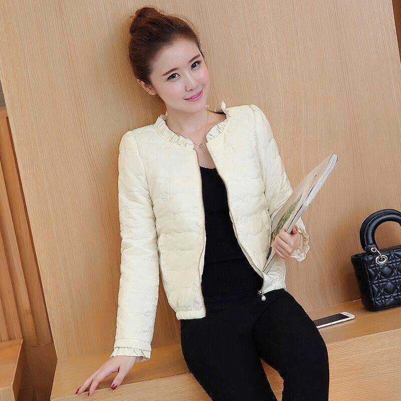 Autumn Winter Short Basic Jacket Women Casual Coats Fashion Korean Style Slim Thin Cotton Parkas Ladies Outerwear P136 211013